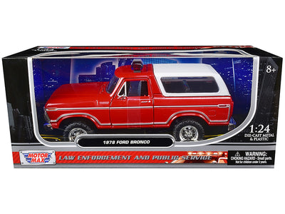 1978 Ford Bronco Fire Department Unmarked Red 